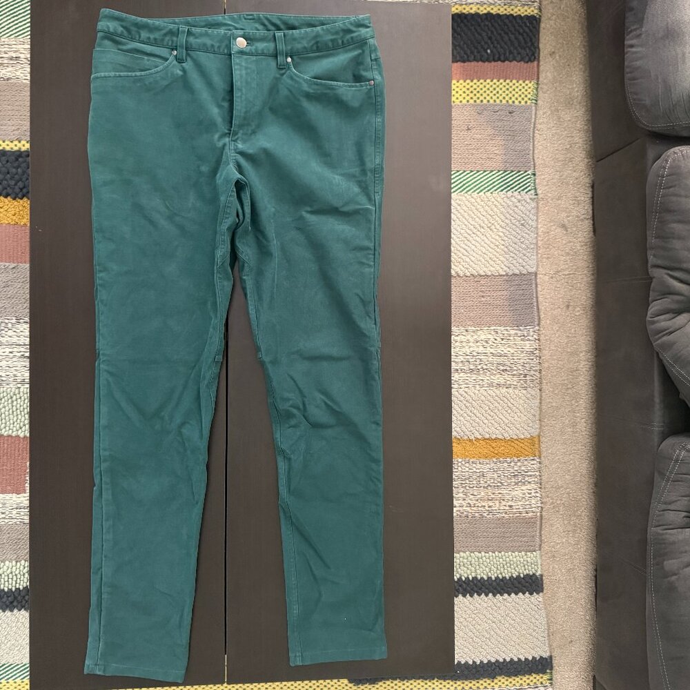 Lululemon ABC Pant Men’s 34x43 Green Utilitech Stretch Abrasion Resistant LM5ABN